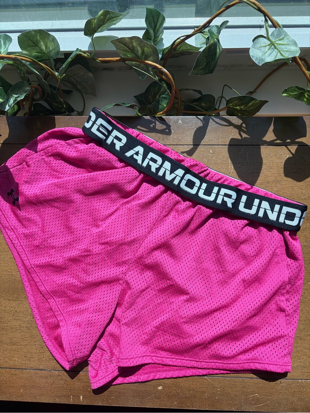 Under Armour Pink Athletic Shorts | Women’s Mesh Running Gym Workout Shorts